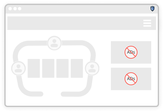 A browser game page with its advertising panels removed