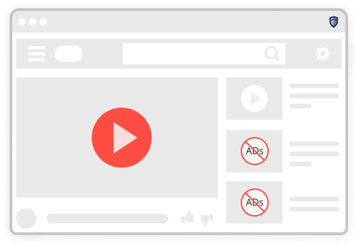 A video page with its advertising slots removed